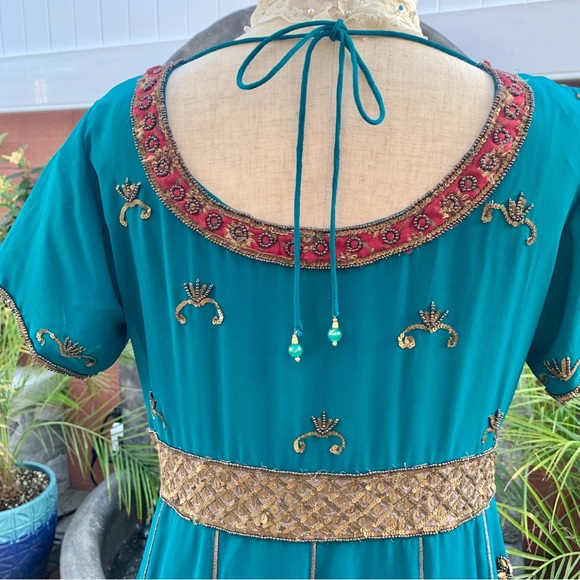 Princess Jasmine Disney-bound Costume  Elegant Beaded Indian Design Dress MED-LG - Picture 5 of 16
